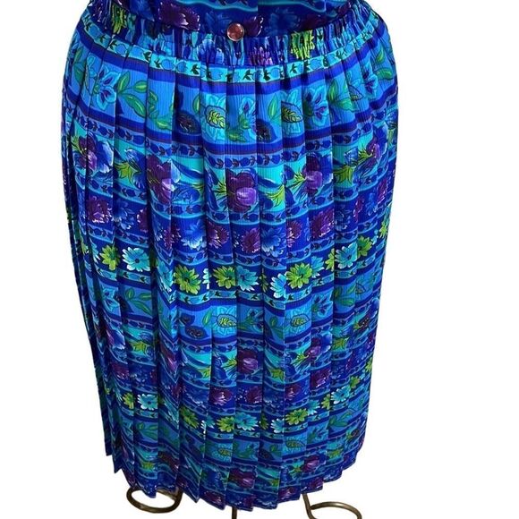 Vintage Leslie Fay Women’s 2 pc Skirt Set Size 10 Floral Cottagecore Fairycore - Picture 5 of 10